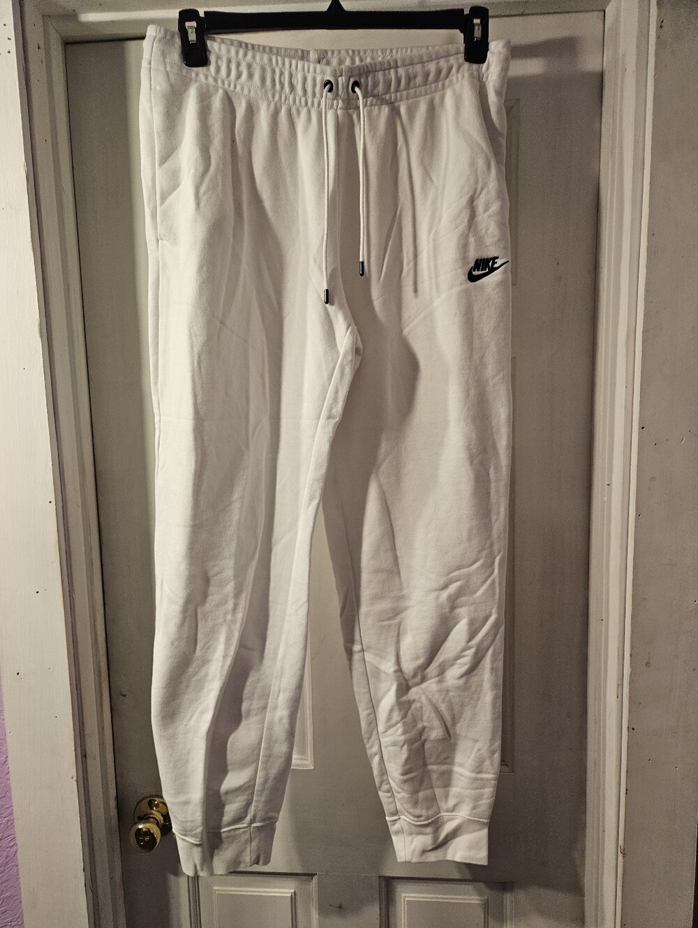 Nike Men’s White Fleece Jogger Pants